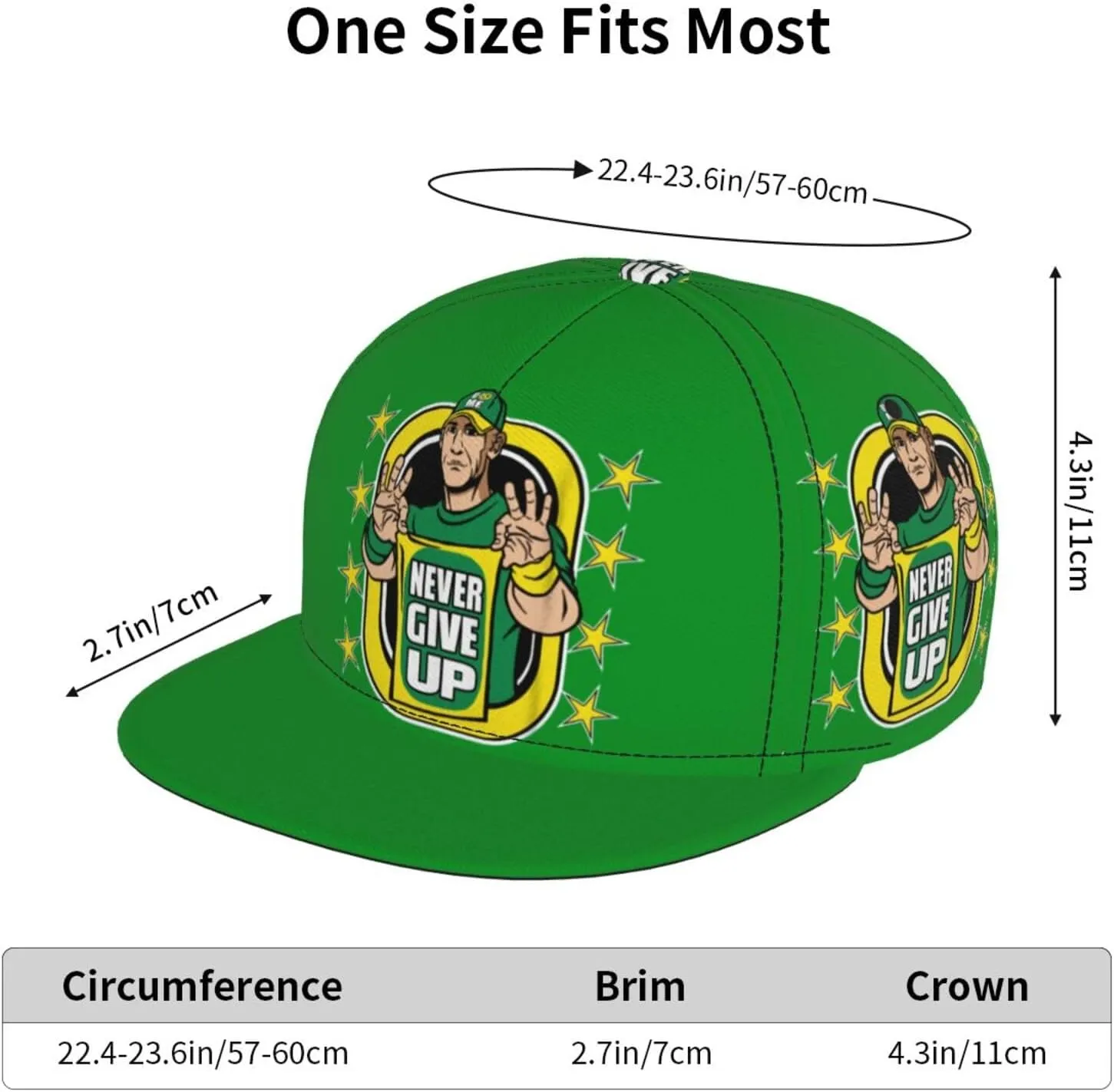 John Boxer Cena Hat Flat Brimmed Baseball Cap Dad Ball Hat Back Buckle Hip Hop Cap