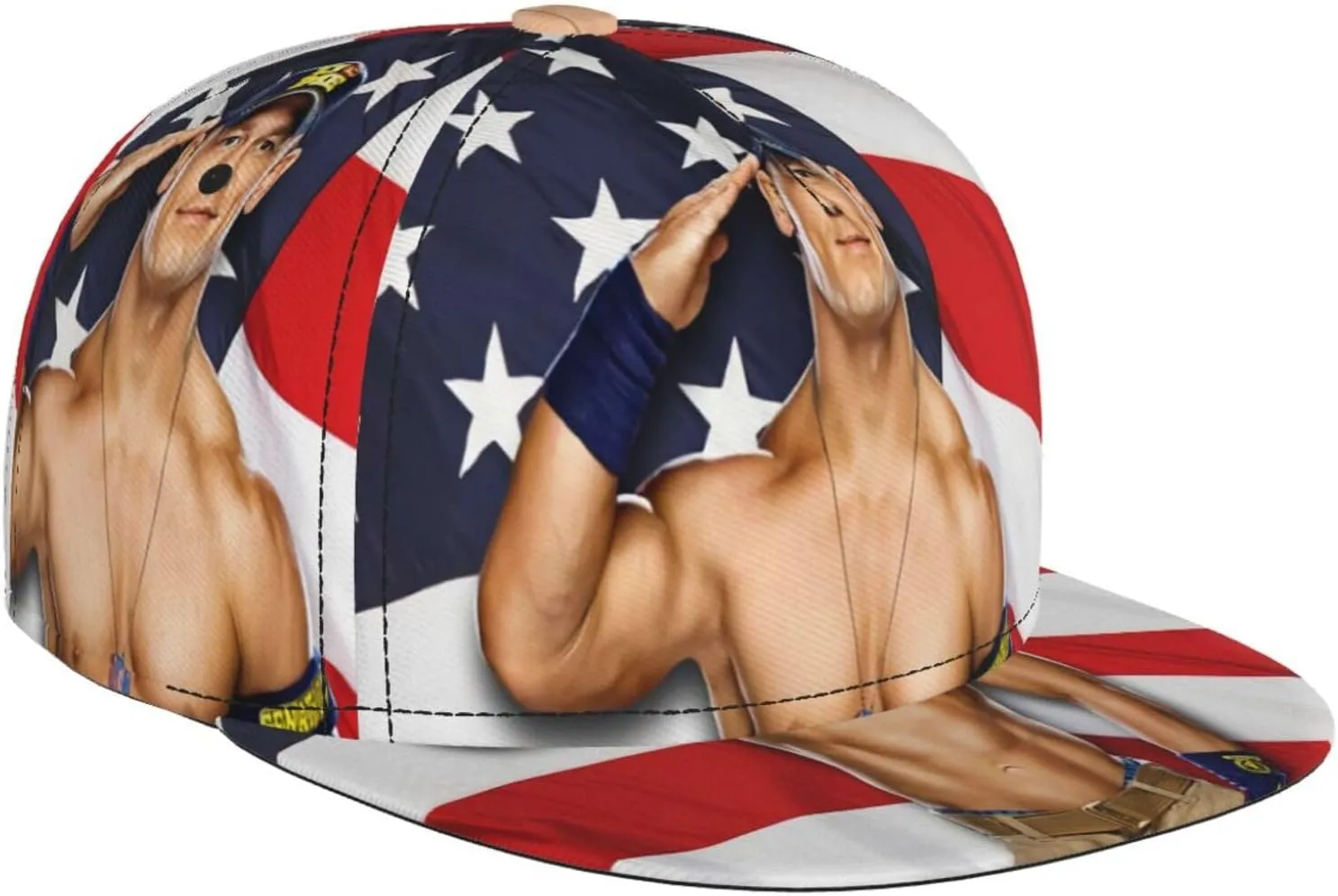 John Boxer Cena Hat Flat Brimmed Baseball Cap Dad Ball Hat Back Buckle Hip Hop Cap