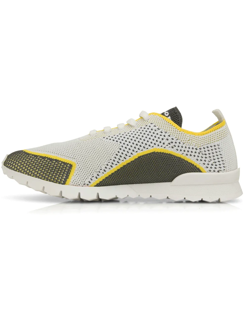 Knit Low Top Sneaker in Grey and Yellow