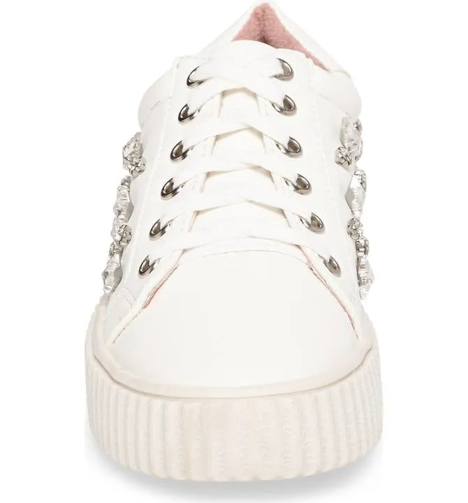 Lace Lorraine Chic Pam Lauren Rhine Sneakers Up Stone Platform Christmas sale Tested Embellished White
