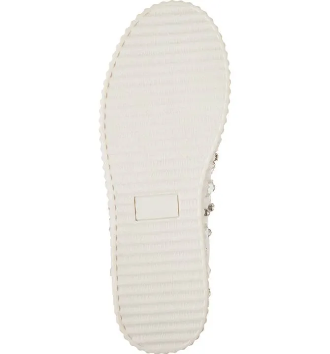 Lace Lorraine Chic Pam Lauren Rhine Sneakers Up Stone Platform Christmas sale Tested Embellished White