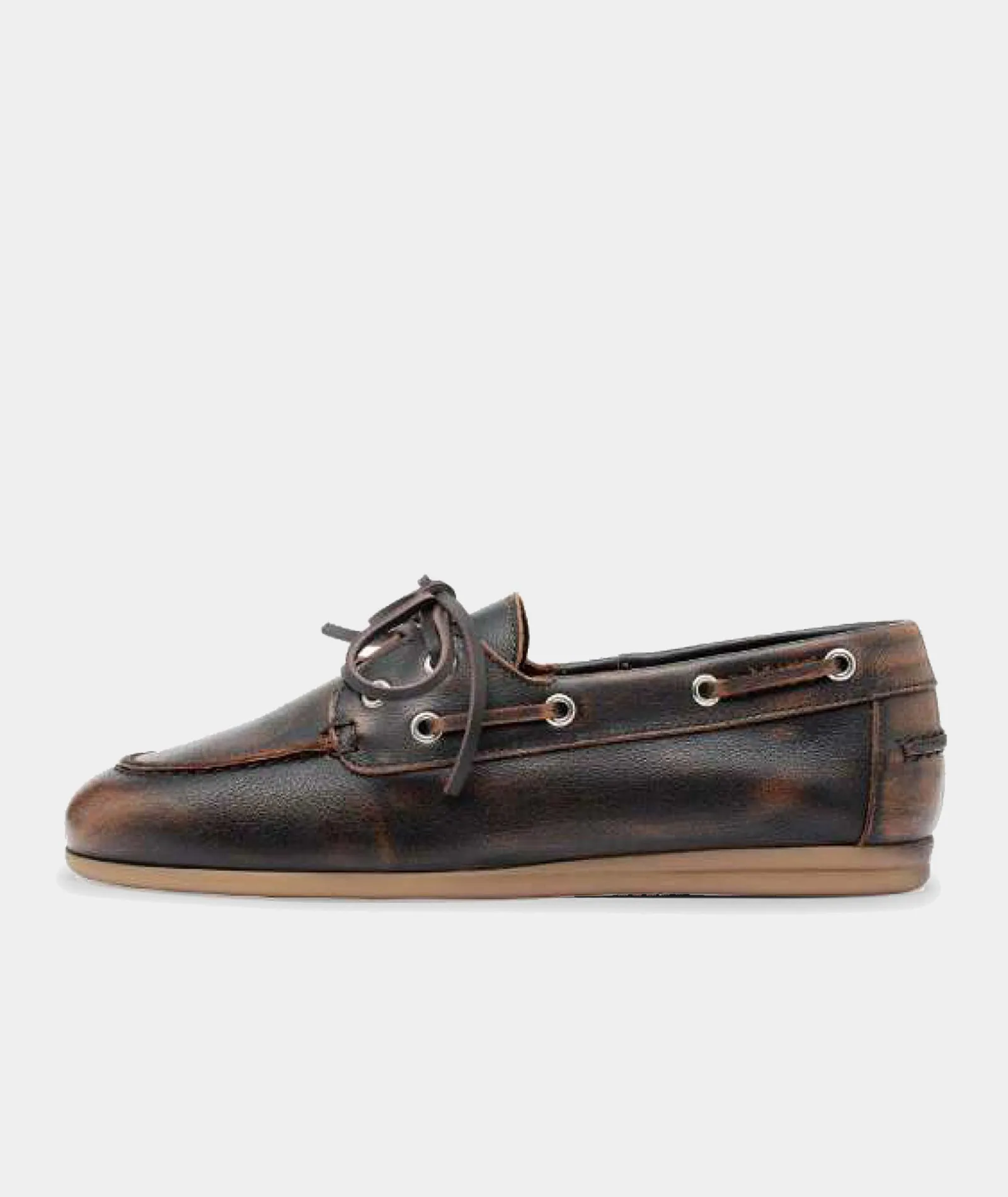 Leather Daisy - Special deal Boat Shoe Vintage Brown Exceptional value