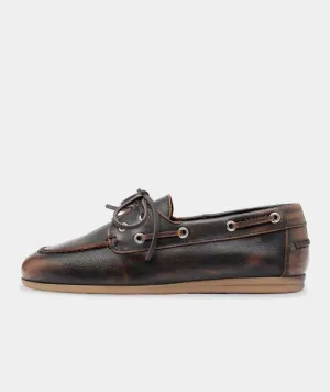 Leather Daisy - Special deal Boat Shoe Vintage Brown Exceptional value