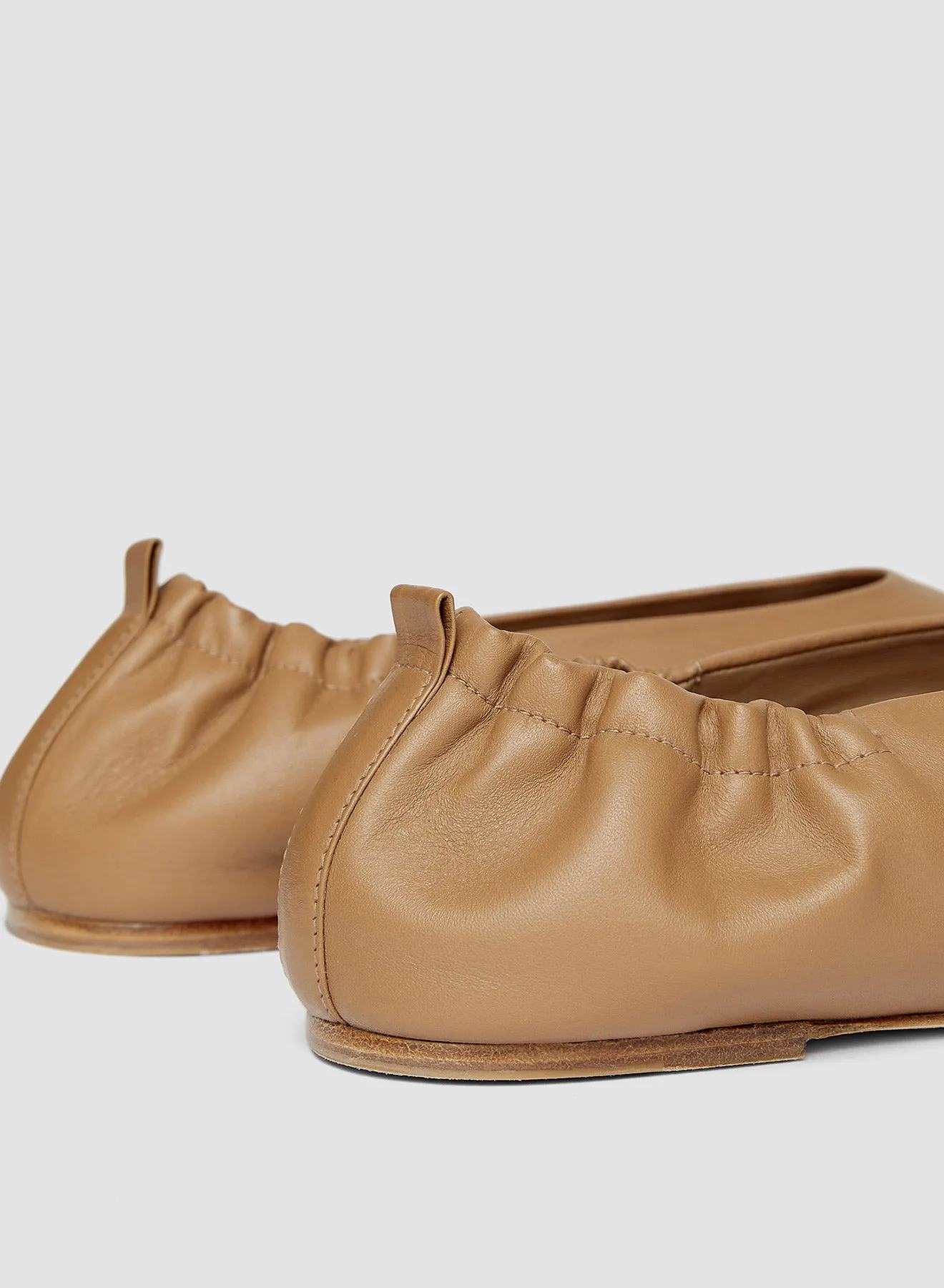 Leather Pointy Ballerina Shoes