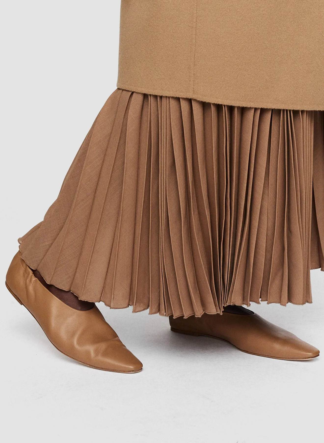 Leather Pointy Ballerina Shoes
