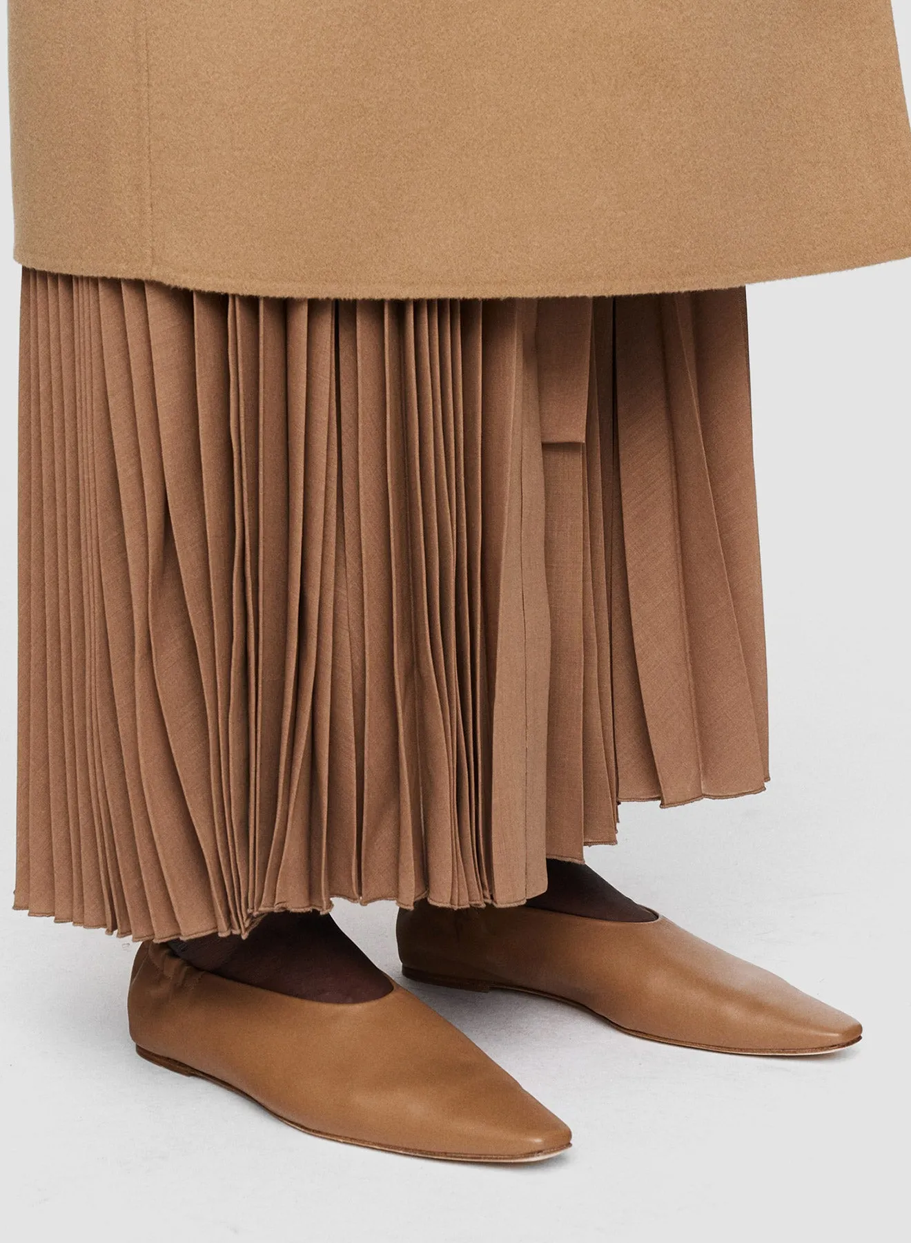 Leather Pointy Ballerina Shoes