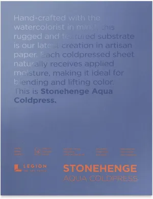 Legion Stonehenge Aqua Watercolor Block - Cold Press, 9" x 12", 140 lb, 15 Sheets