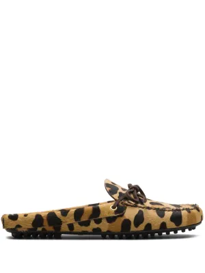 Leopard-print Slippers