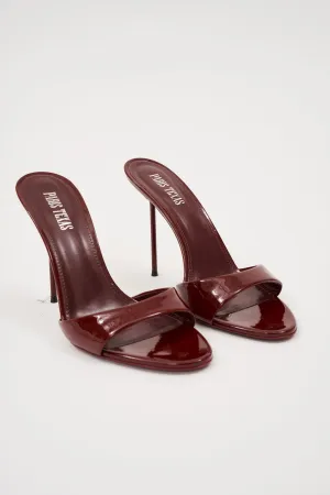 Lidia Rouge Noir Patent Mule
