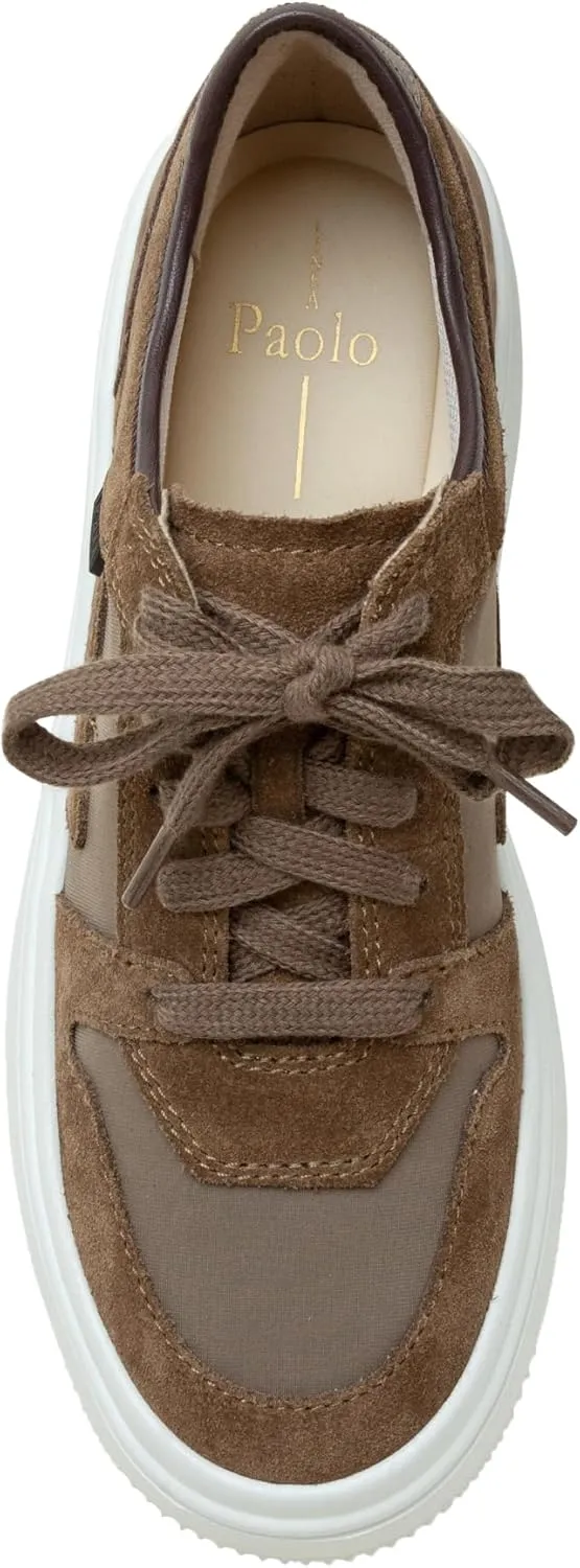 Linea Paolo - Gains - Womens Lace-Up Light Weight Leather Platform Sneakers