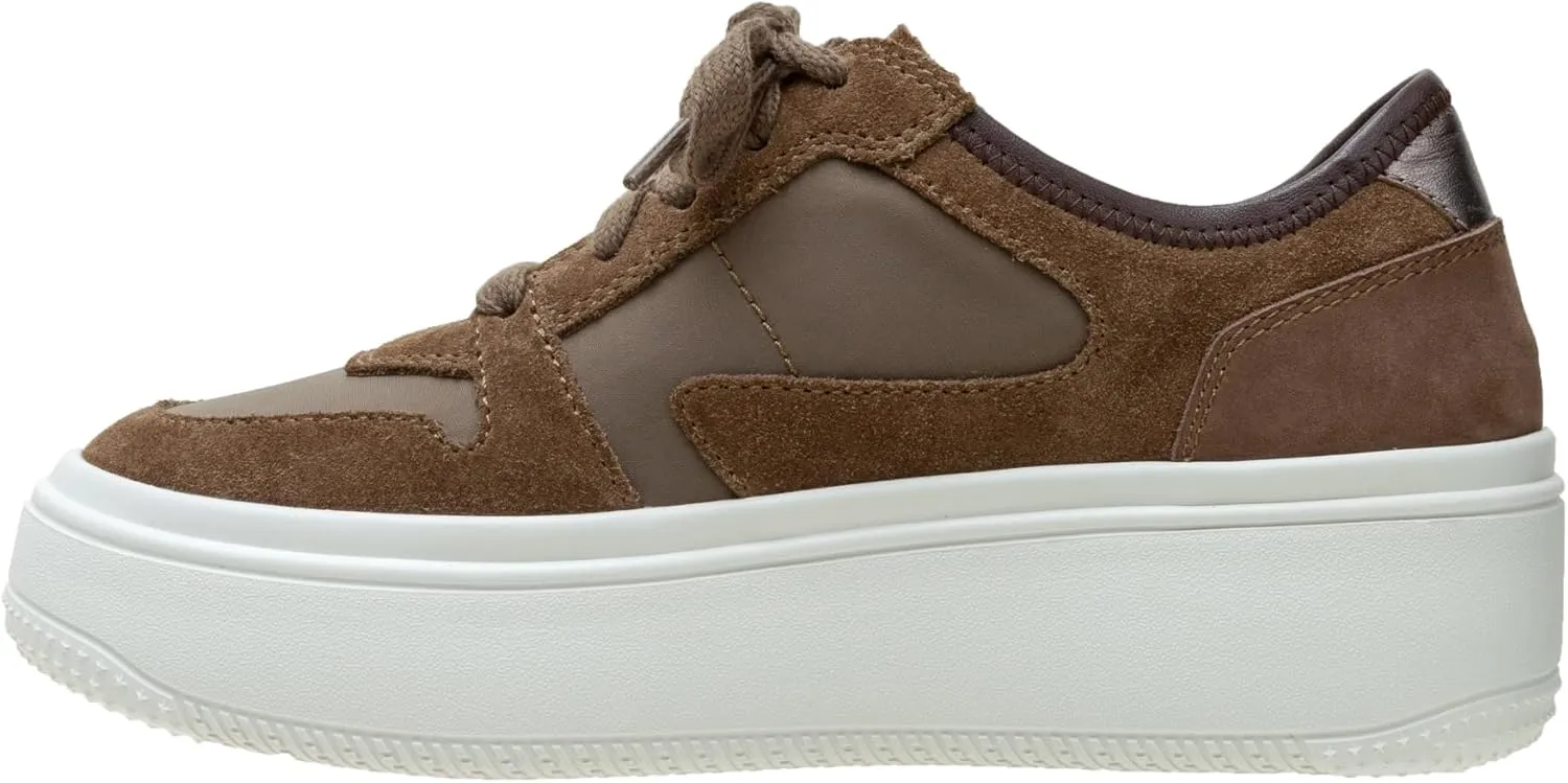 Linea Paolo - Gains - Womens Lace-Up Light Weight Leather Platform Sneakers