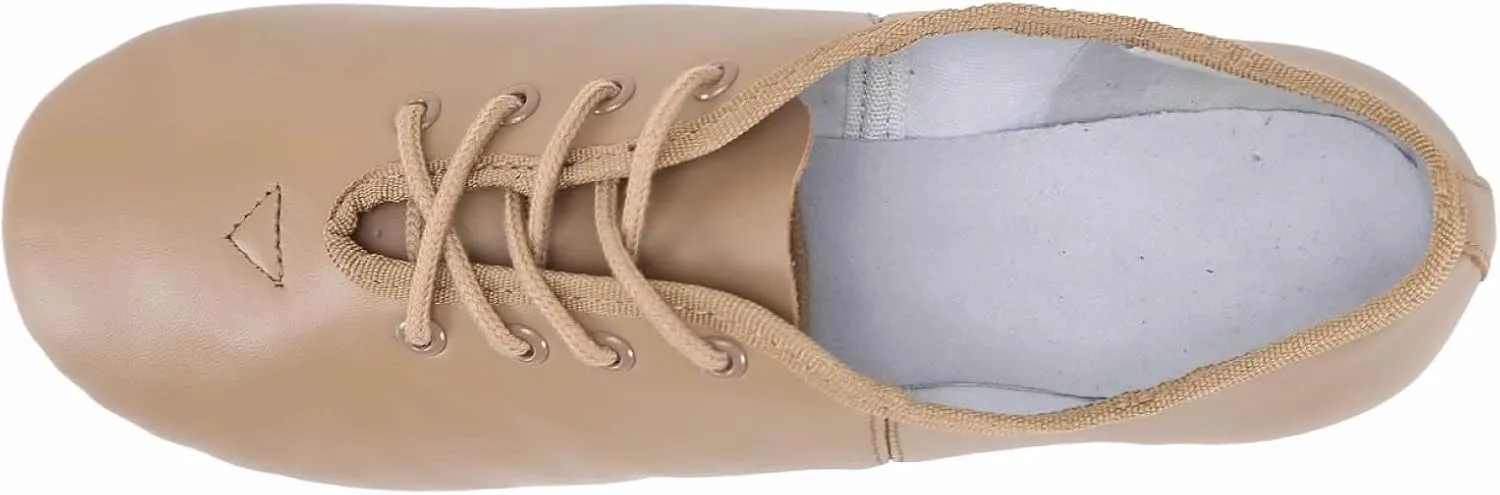 Linodes Leather Lace Up Unisex Jazz Shoe for Women and Men's Dance Shoes