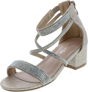 Lucky Top Girls Dress Sandal Low Heel Ankle Strap