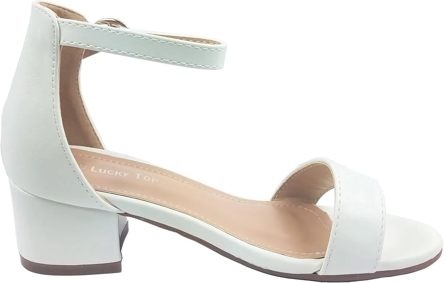 Lucky Top Girls Dress Sandal Low Heel Ankle Strap
