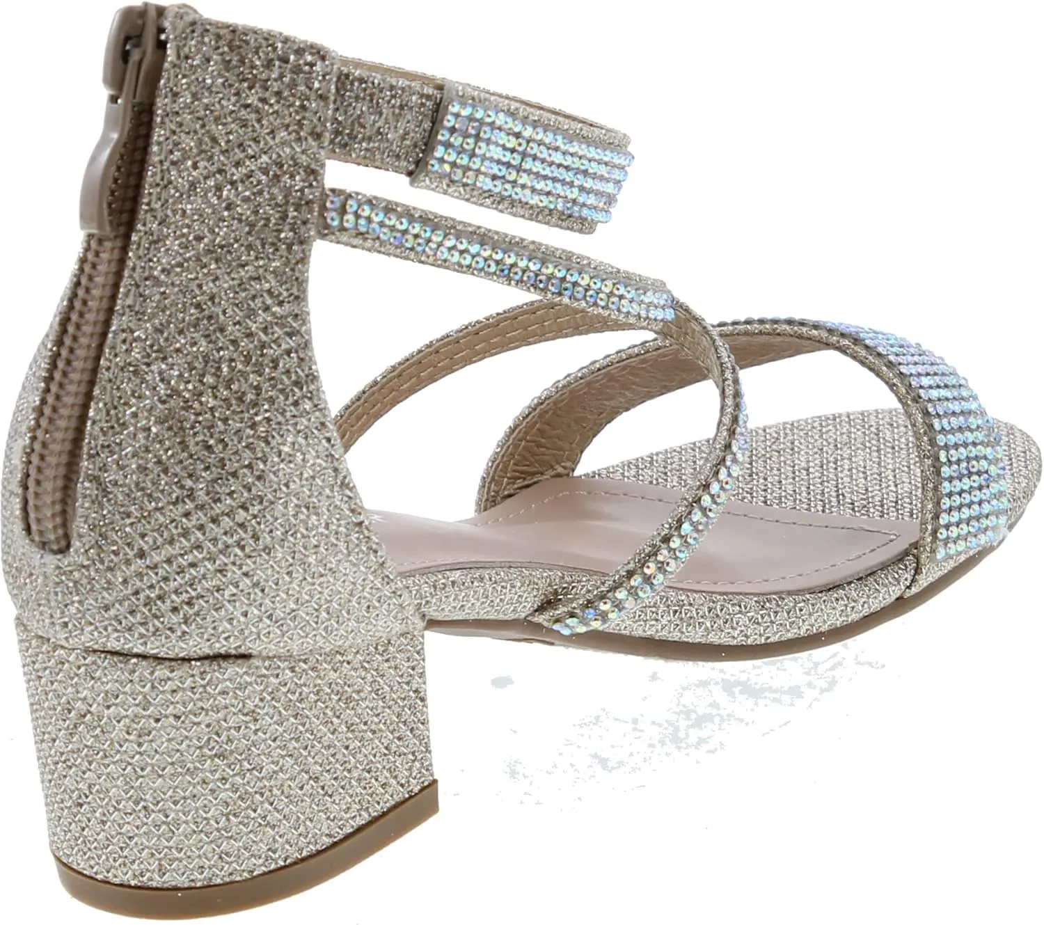 Lucky Top Girls Dress Sandal Low Heel Ankle Strap