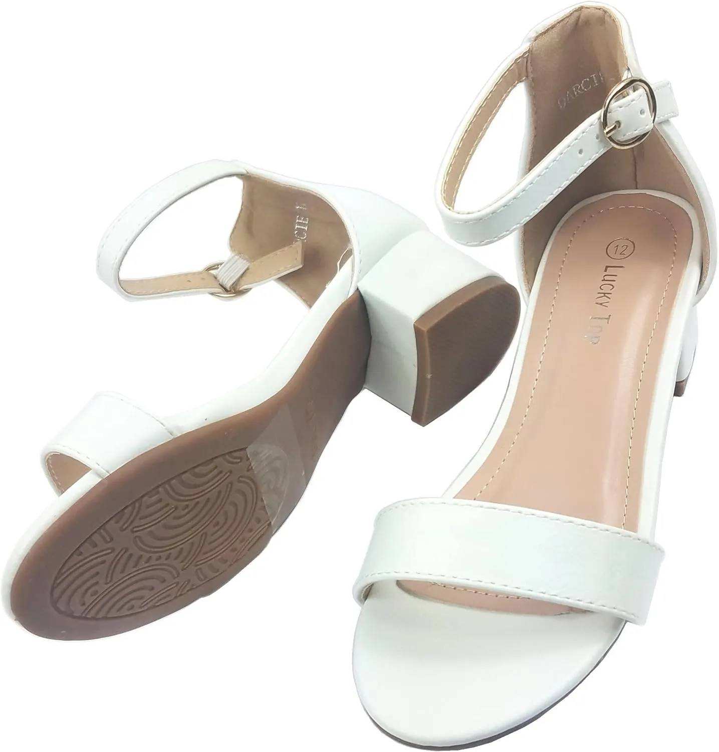 Lucky Top Girls Dress Sandal Low Heel Ankle Strap