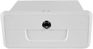 Marine Deck Storage Box Container Lockable Multipurpose Boat, Yacht Storage Case for Parts Sunglasses Phones, White