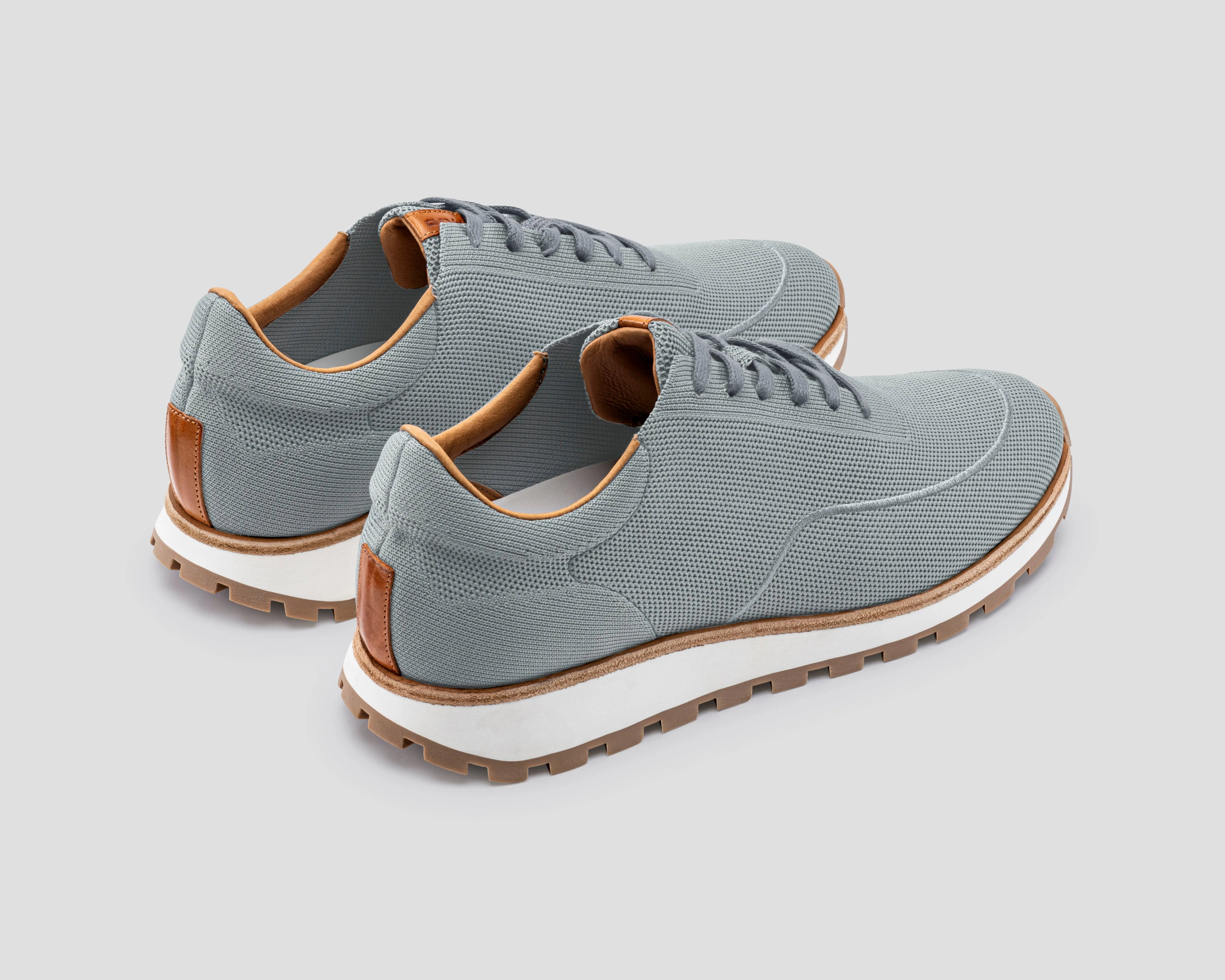 Mason Knit | Lichtblauwe sneaker