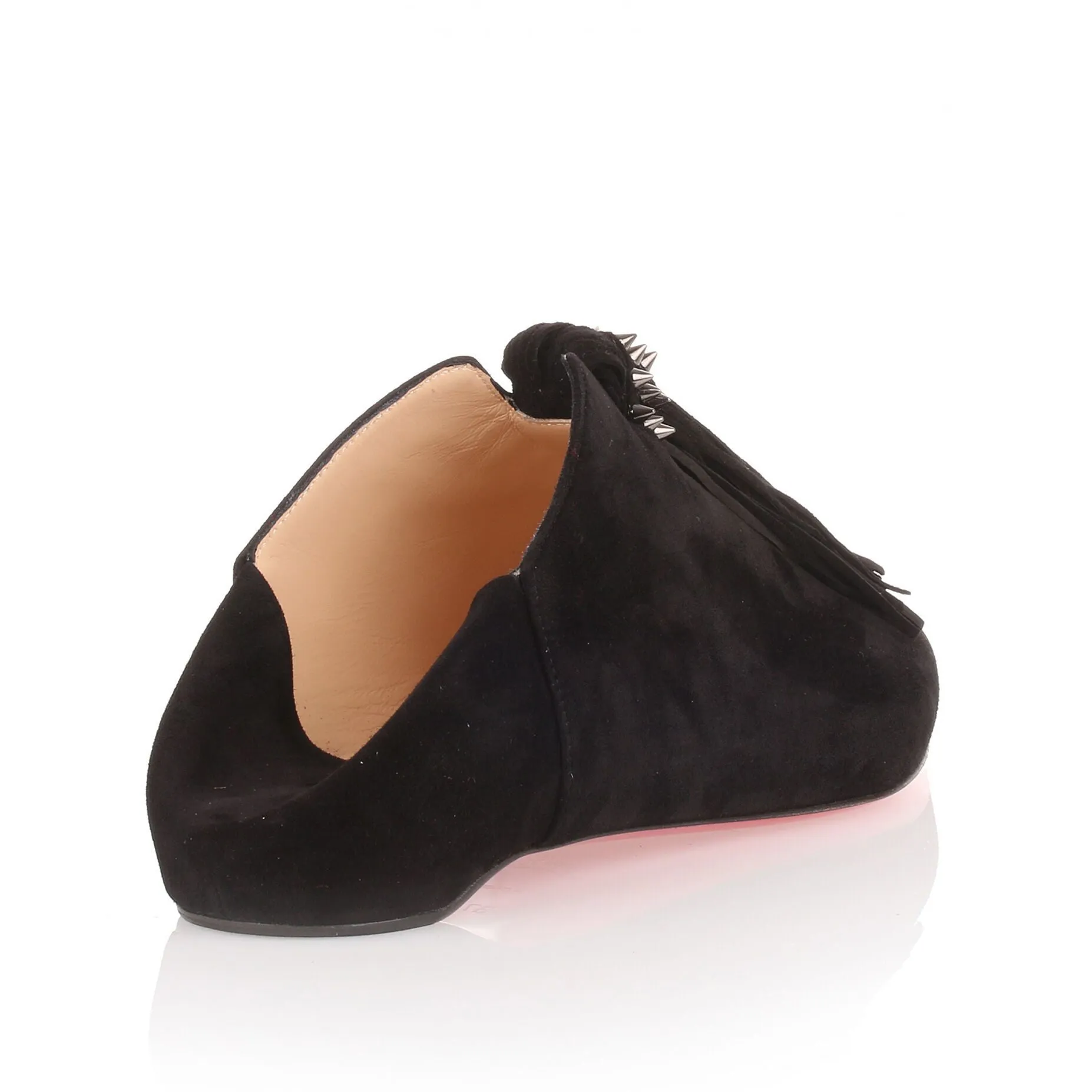 Medinana Flat black suede slipper