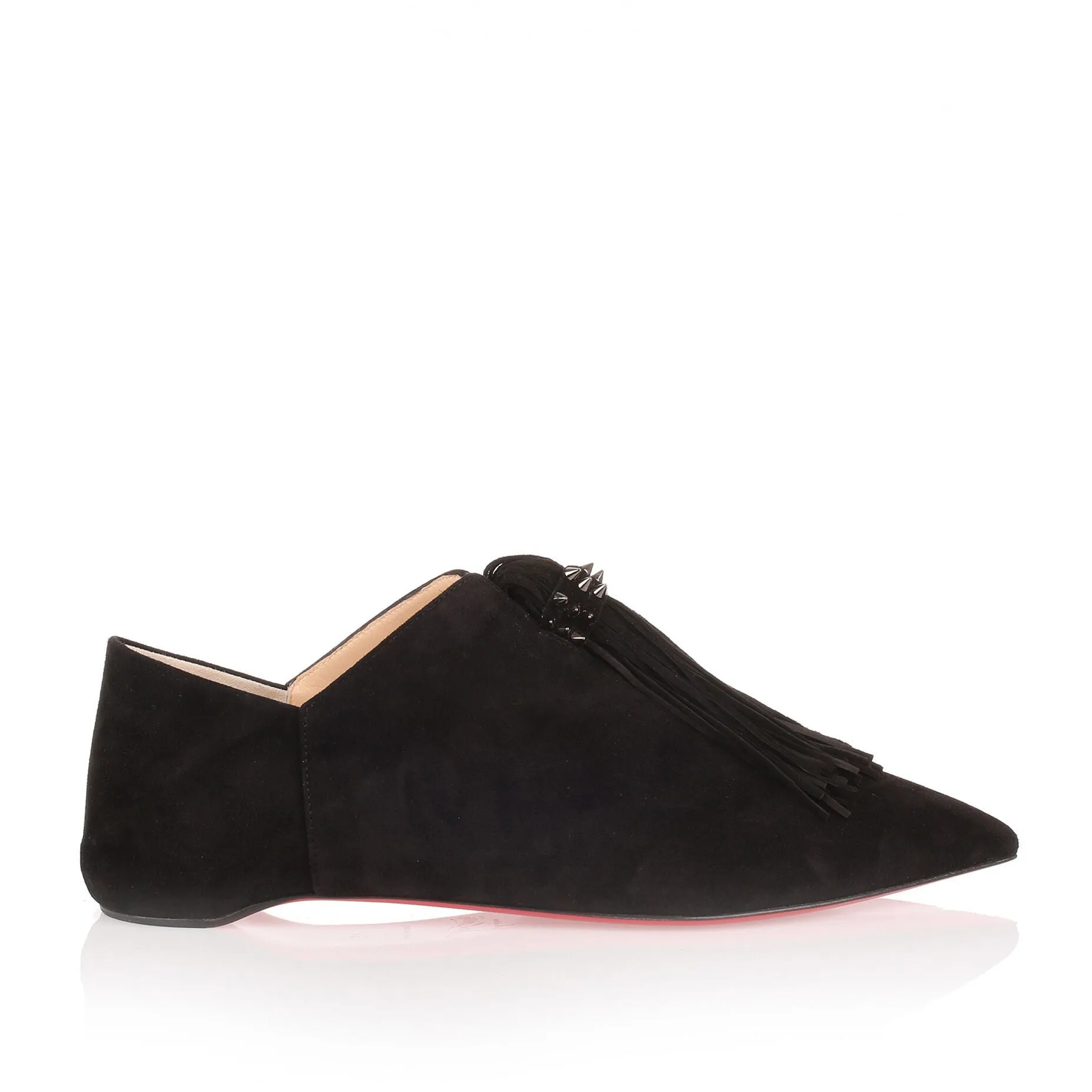 Medinana Flat black suede slipper