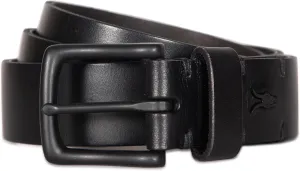 Men's 1.25 Inch Flat Strap Leather, Casual Belt with Matte Metal Buckle