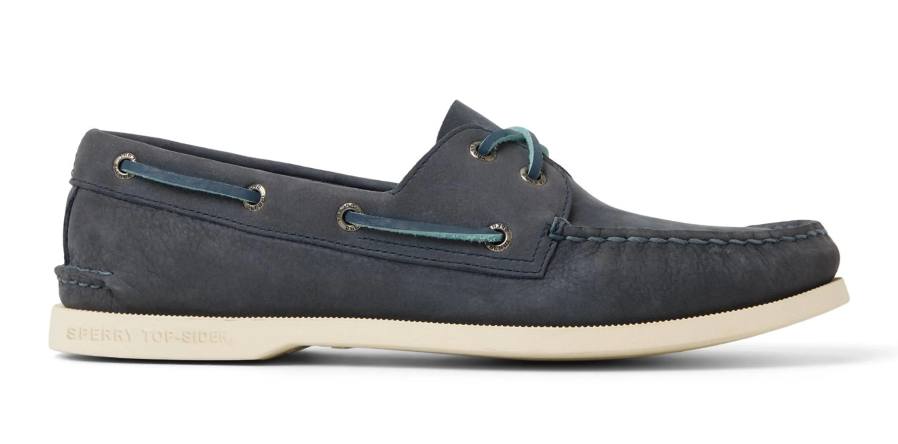 Men's Authentic Original 2-Eye Leather Wide Nubuck Dusty Blue