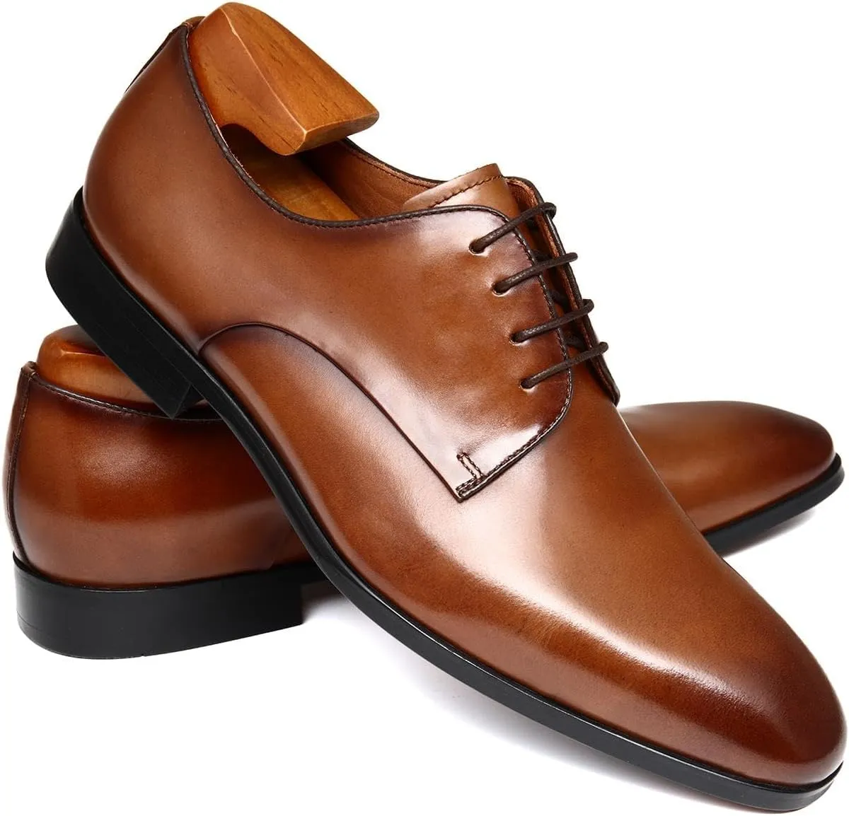 Men's Business Casual Dress Oxfords Formal Lace-Up Shoes for Office, Parties, and Daily Wear