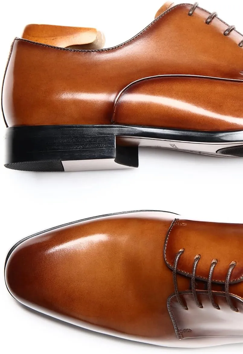 Men's Business Casual Dress Oxfords Formal Lace-Up Shoes for Office, Parties, and Daily Wear