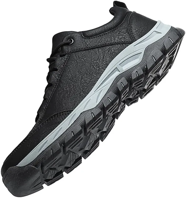 Men’s Lace Up Casual Fashion Non-Slip Microfiber Leather Shoes