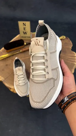 Men's Leather Knit Sneaker