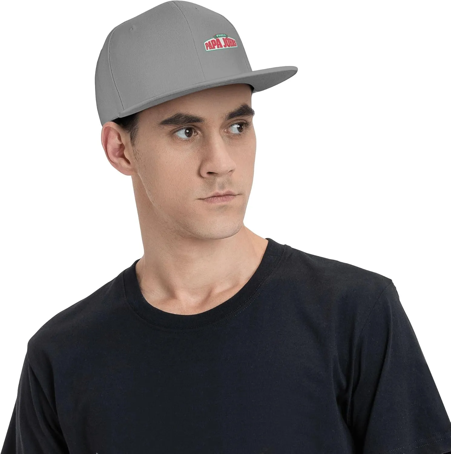 Men's Women's Logo Snapback Baseball Caps Adjustable Flat Bill Brim Caps Work Hat for Adult Unisex Women Men