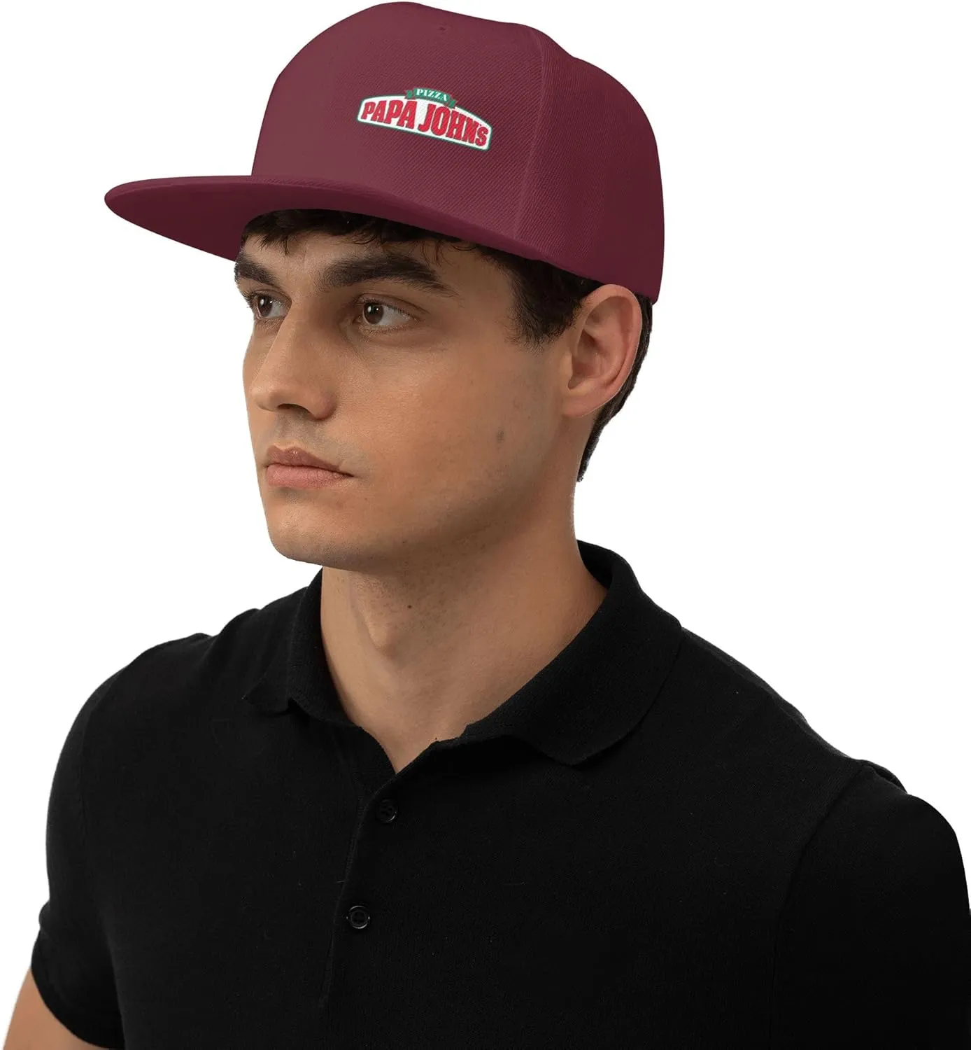 Men's Women's Logo Snapback Baseball Caps Adjustable Flat Bill Brim Caps Work Hat for Adult Unisex Women Men