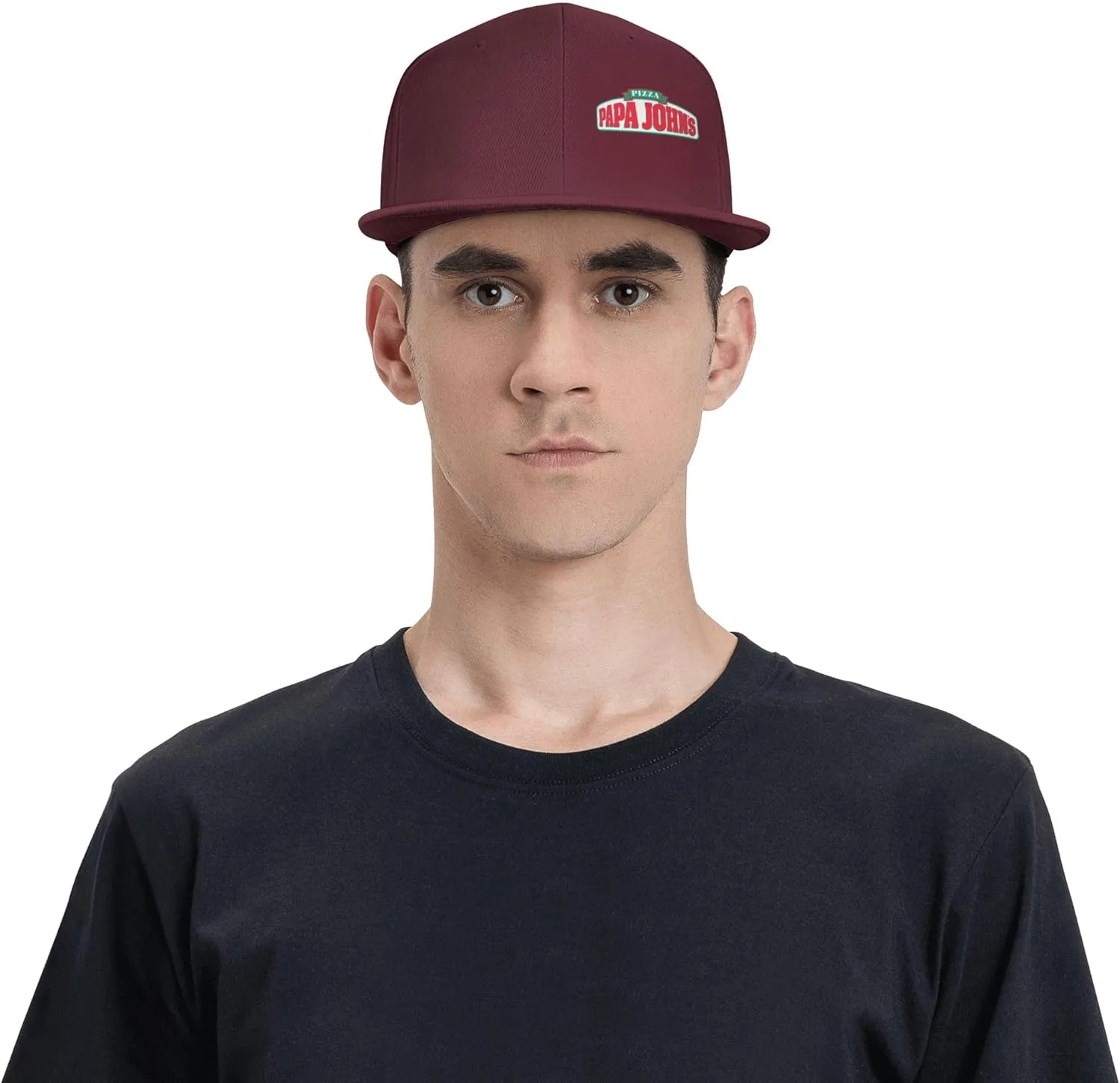 Men's Women's Logo Snapback Baseball Caps Adjustable Flat Bill Brim Caps Work Hat for Adult Unisex Women Men