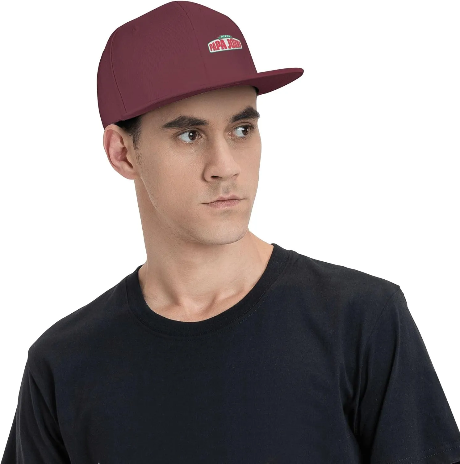 Men's Women's Logo Snapback Baseball Caps Adjustable Flat Bill Brim Caps Work Hat for Adult Unisex Women Men