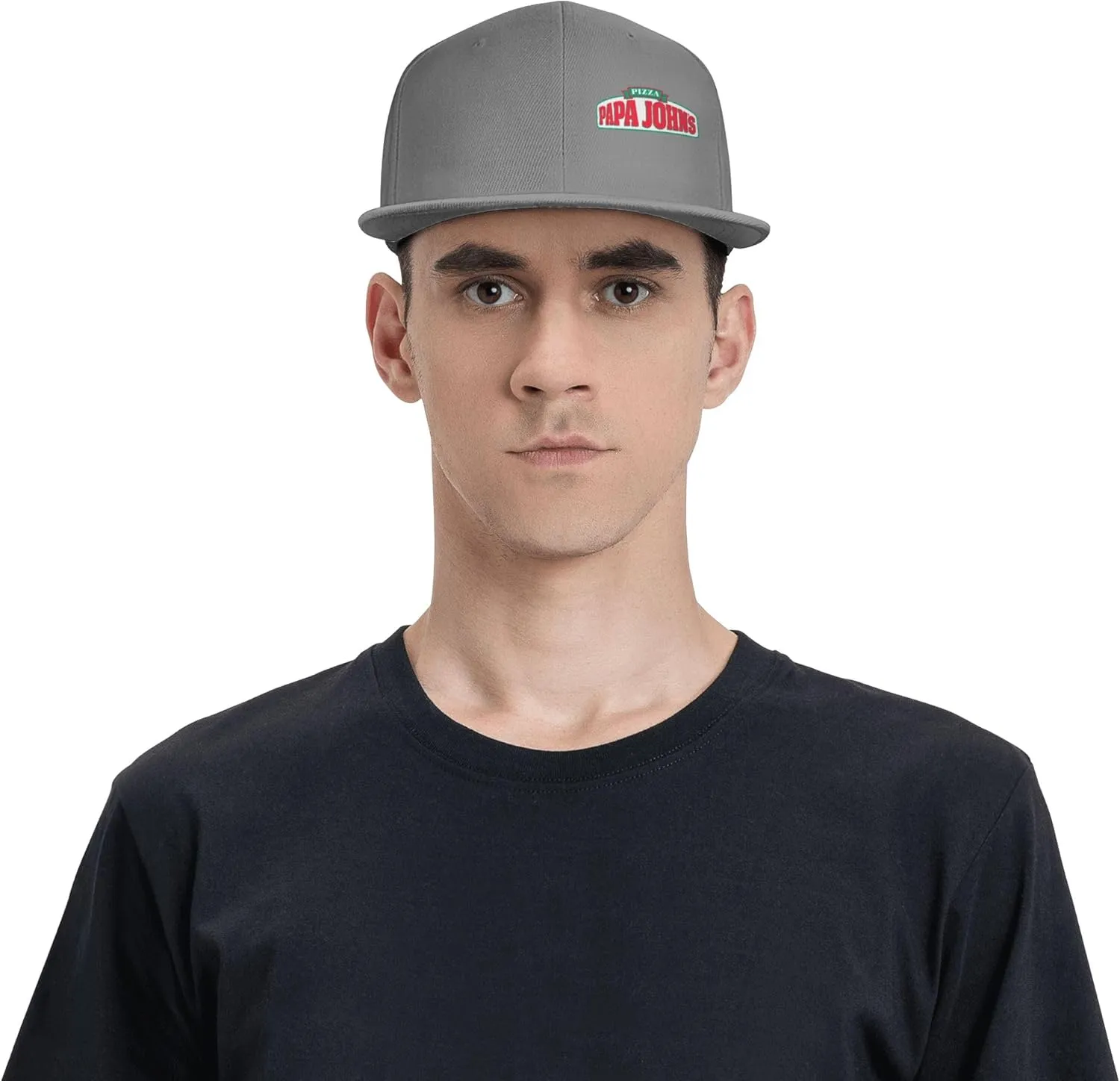 Men's Women's Logo Snapback Baseball Caps Adjustable Flat Bill Brim Caps Work Hat for Adult Unisex Women Men