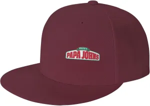 Men's Women's Logo Snapback Baseball Caps Adjustable Flat Bill Brim Caps Work Hat for Adult Unisex Women Men