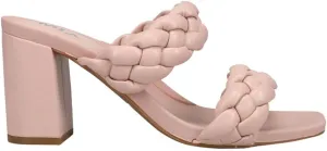 MIA Womens Maine Braided Block Dress Sandals Mid Heel 2-3" - Pink
