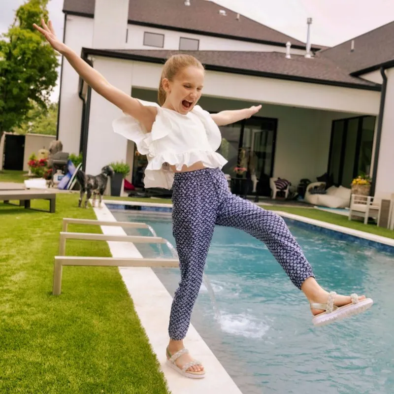 Miss Bradie Glam Sandal in Silver - Kids From Yosi Samra