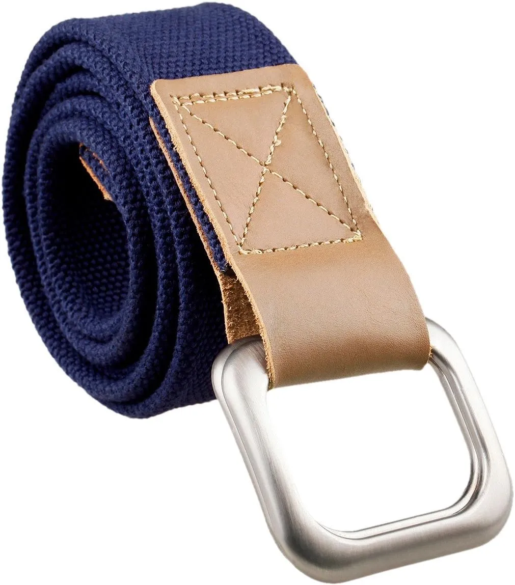 moonsix Canvas Belts for Men Women,Solid Color Casual D Ring Webbing Belt