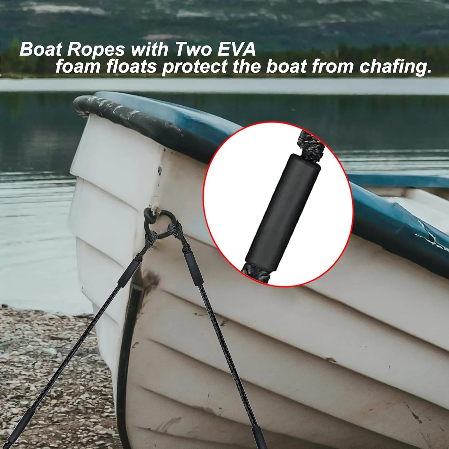 Mooring Strap Bungee Dock Line - Essential Accessories for Built-in Bumpers, Kayaks, Boats, SeaDoo, Jet Skis, Pontoons, Canoes, Jet Skis, and More 2Pack