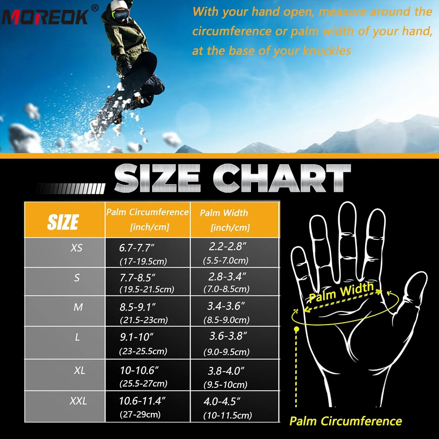 MOREOK Winter Gloves for Men/Women -10°F 3M Thinsulate Warm Touch Screen Snow Ski Bicycle Bike Gloves for Driving/Cycling/Running/Hiking