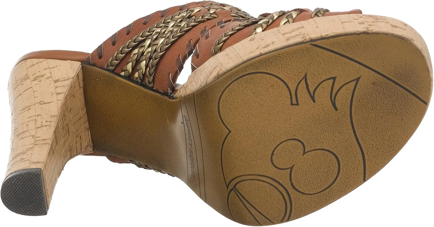 Naughty Monkey Women's Gold Card Cork Platform Sandal