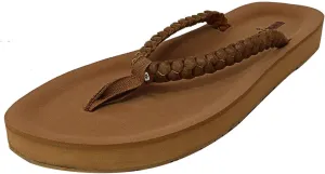 New Minnetonka Women's Hallie Flip Flop Sandal Tan 9
