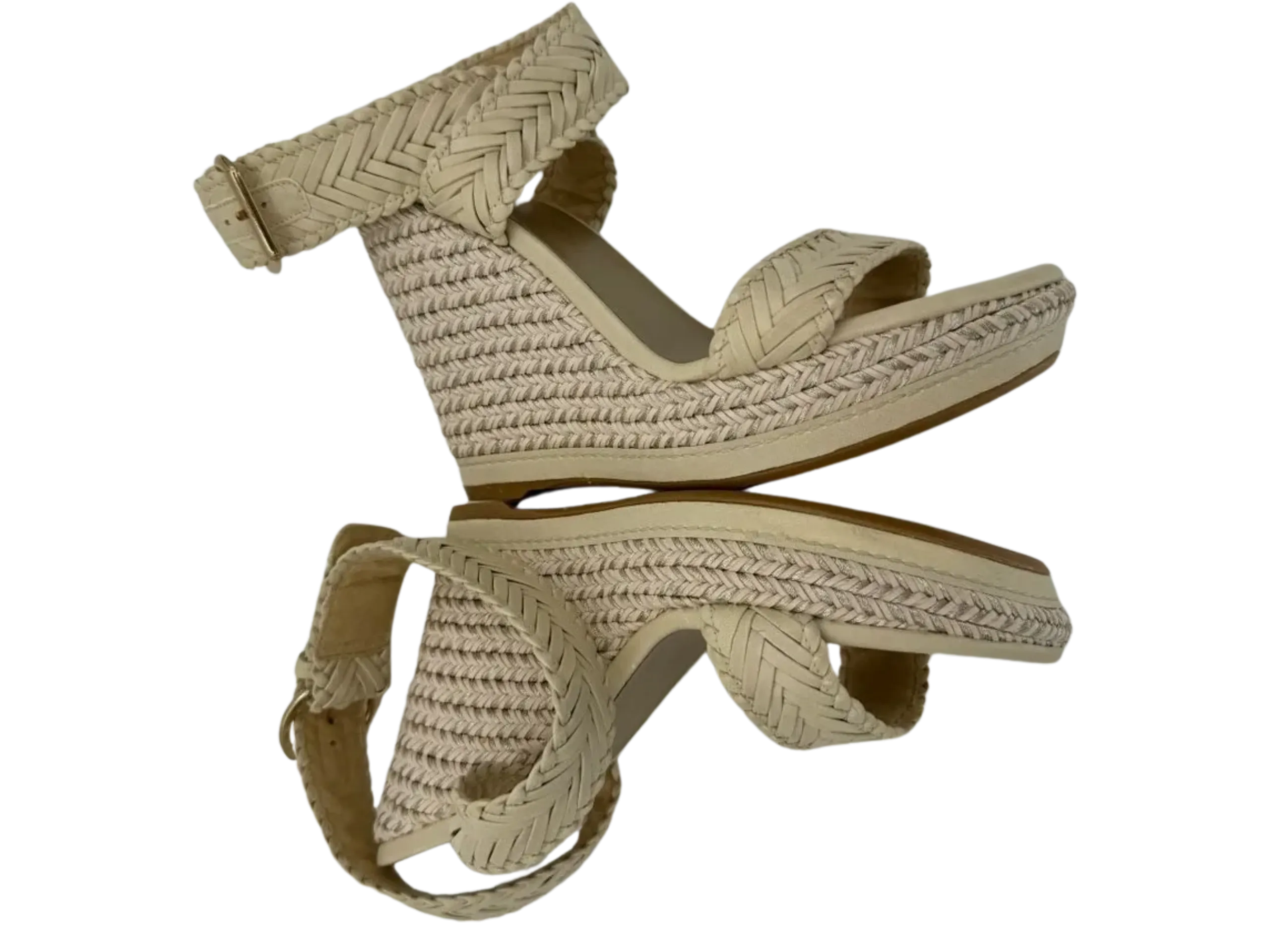 *NEW* Stuart Weitzman Elixir Braided Leather Wedge Sandal