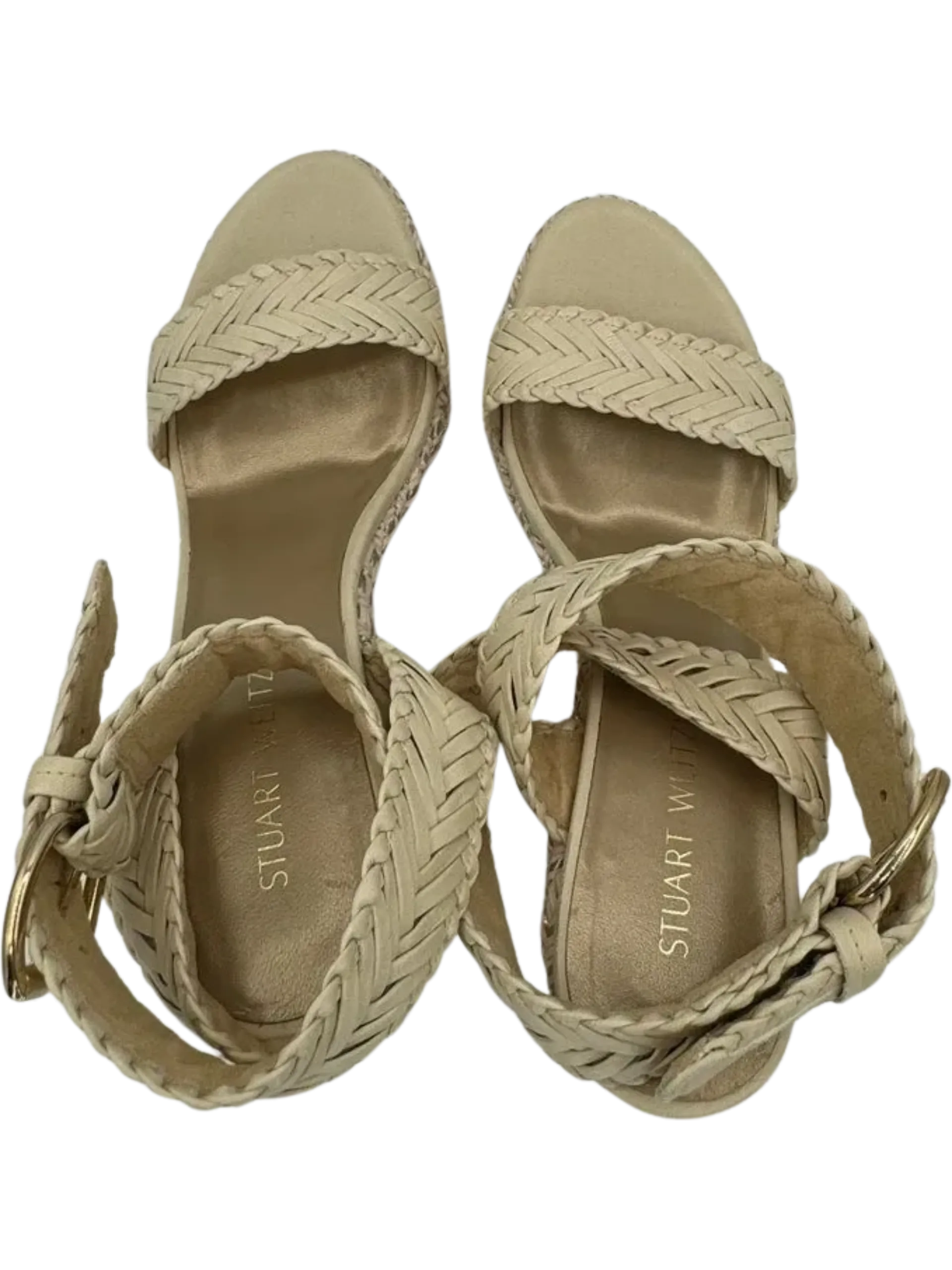 *NEW* Stuart Weitzman Elixir Braided Leather Wedge Sandal