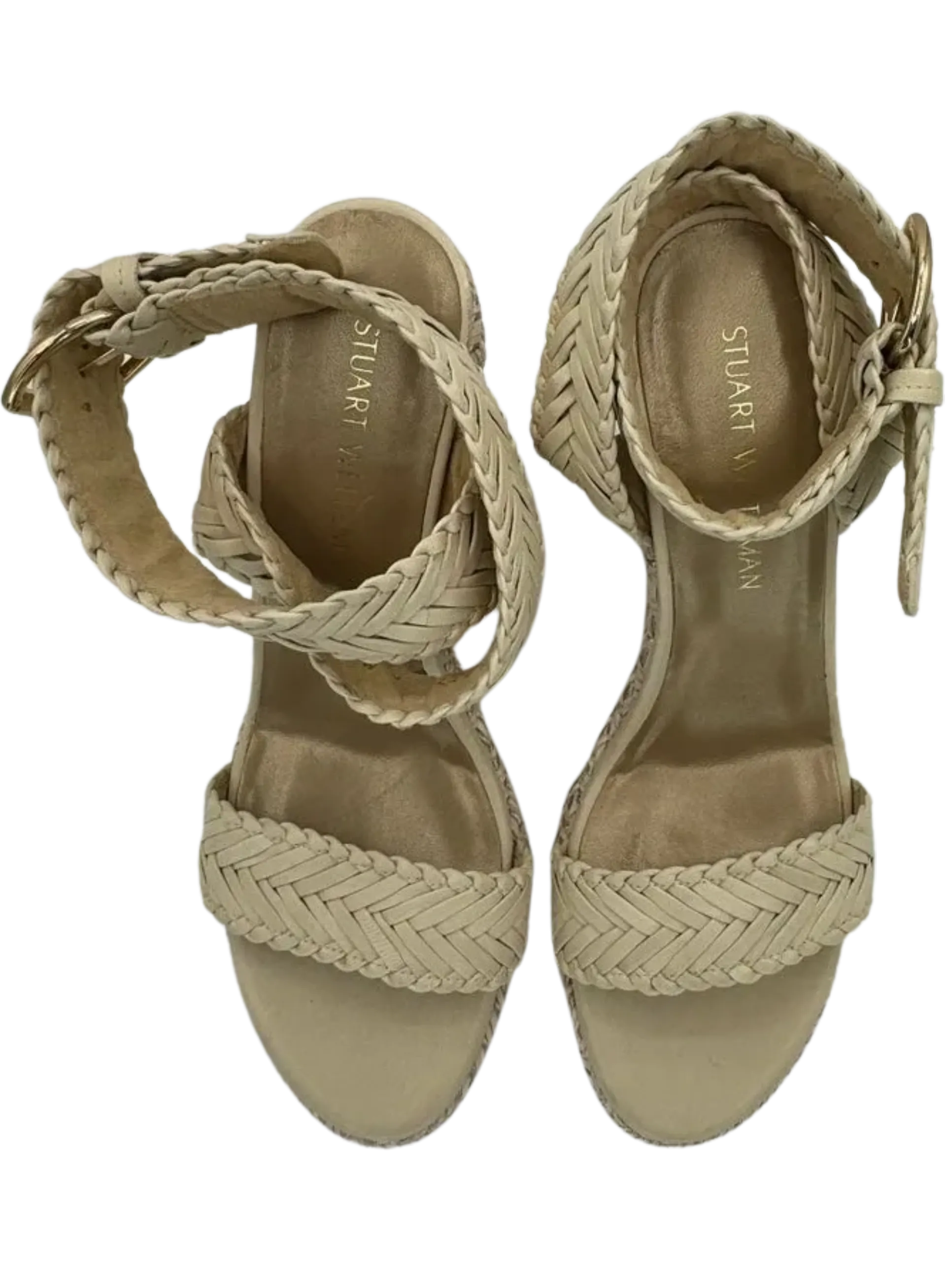 *NEW* Stuart Weitzman Elixir Braided Leather Wedge Sandal