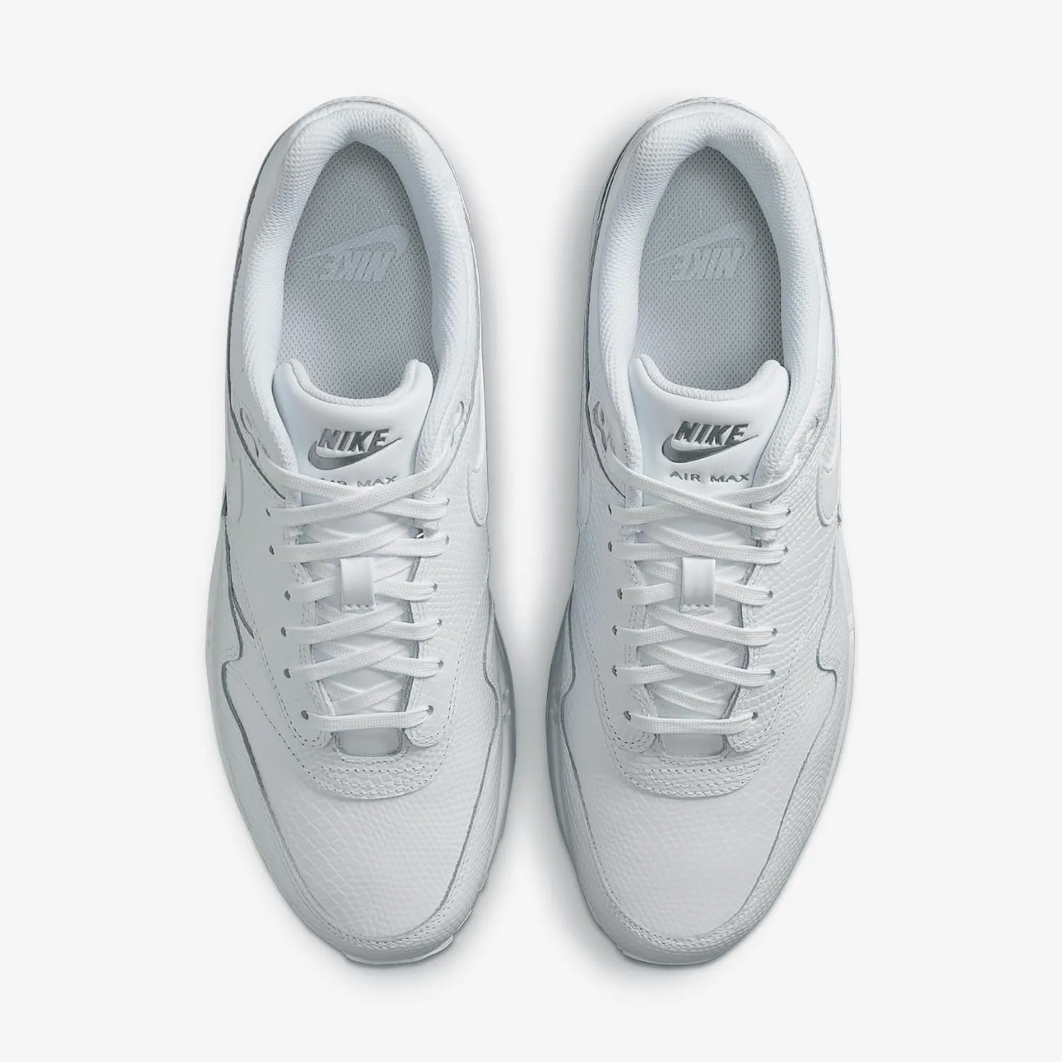 Nike Air Max 1 Premium Men's Shoes (HV1211-100, White/White/Pure Platinum/White)