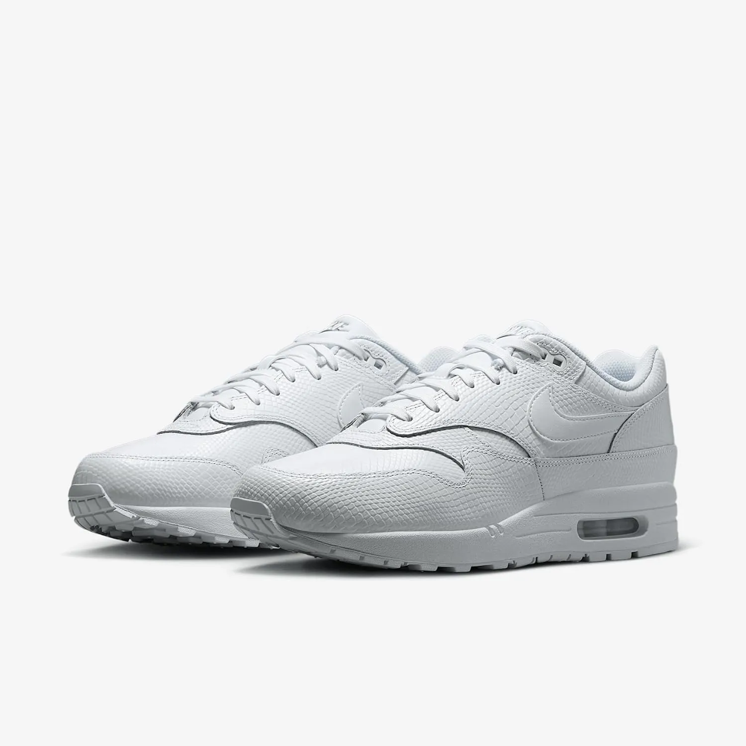 Nike Air Max 1 Premium Men's Shoes (HV1211-100, White/White/Pure Platinum/White)
