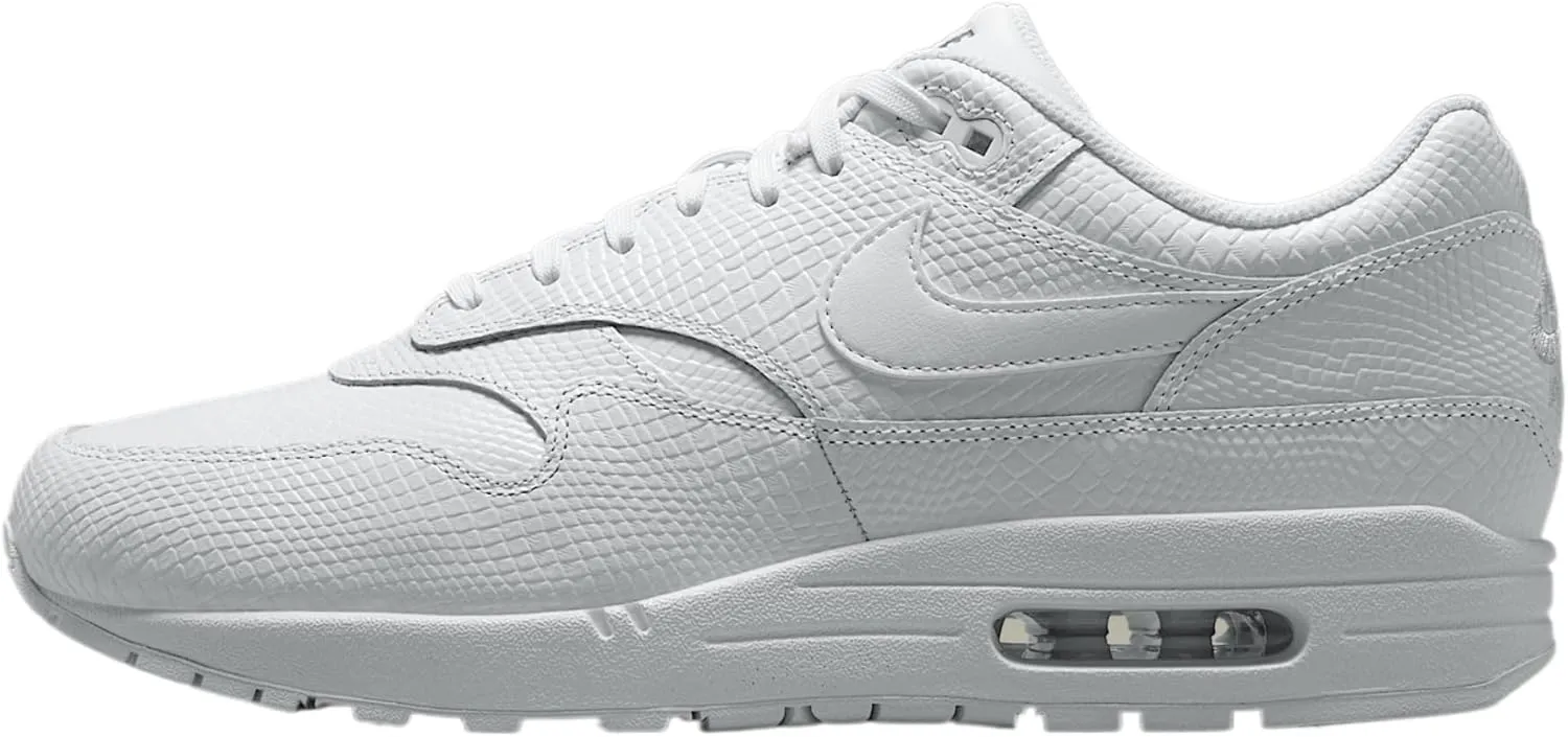 Nike Air Max 1 Premium Men's Shoes (HV1211-100, White/White/Pure Platinum/White)