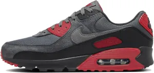 Nike Air Max 90 Men's Shoes (DM0029-007, Black/Iron Grey/Fire Red/Smoke Grey) Size 7.5